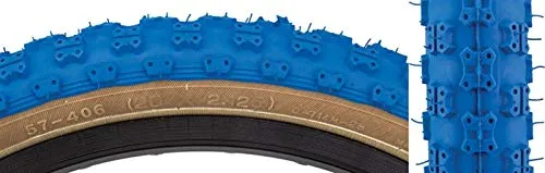 TIRE 20x2.125 Sunlite MX3/C714 Blue Skin 30TPI Wire Bead - Classic Knobby BMX Tread