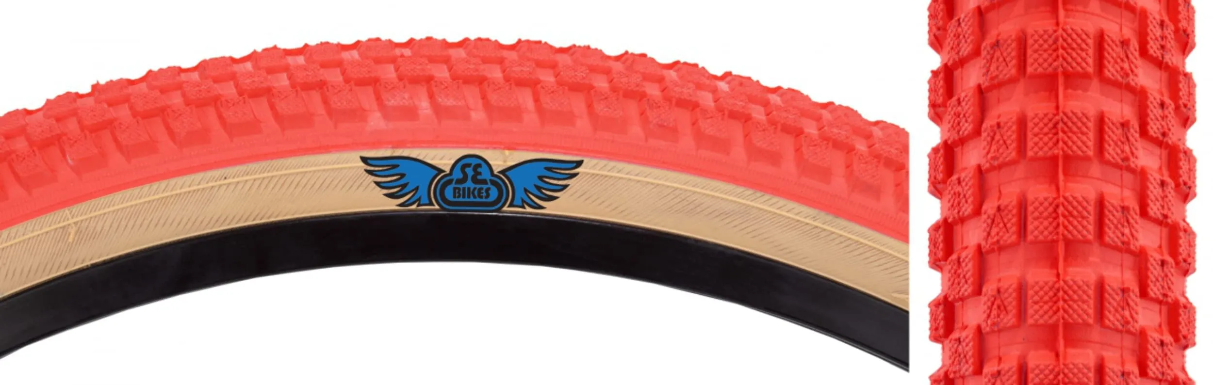 TIRE 24x2.0 SE Bikes CUB RED/TAN 27TPI Wire MPC - High-Performance, Durable, Versatile