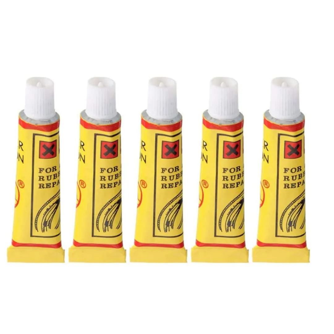 Tire Plug Glue Kit - 5PCS Rubber Cement for Bicycle Tire Repair - Easy to Use & Convenient