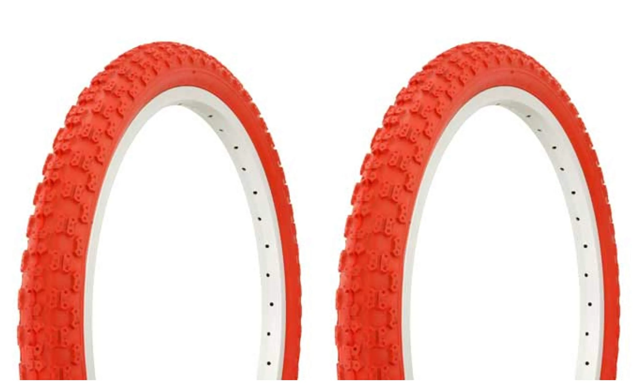 Tire Set - 2 Duro 20' x 2.125' Red Side Wall HF-143G Lowrider Bicycle Tires