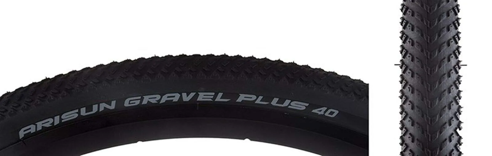 Tires ARISUN Gravel 40+ 700x40 Black Foldable - Low Rolling Resistance for Gravel and Pavement