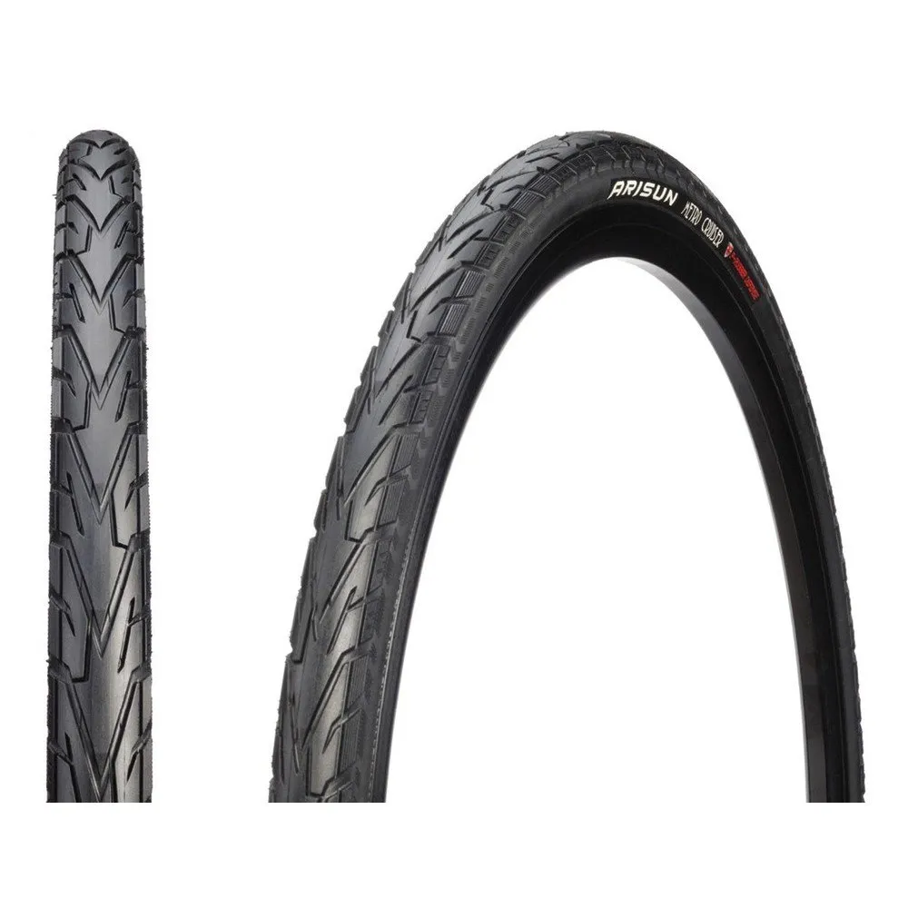 Tires ARISUN Metro Cruiser 700x35 Black Wire - Smooth Tread for Wet Weather & Cornering Traction