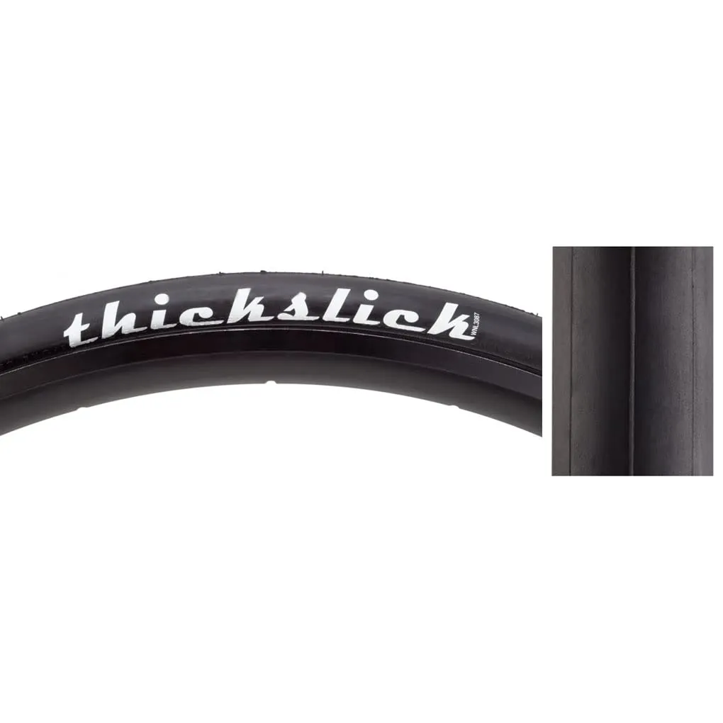 Tires Pure Thickslick 700x28 Comp Wire Black - Puncture-Resistant, Durable Slick Tread for Fixies