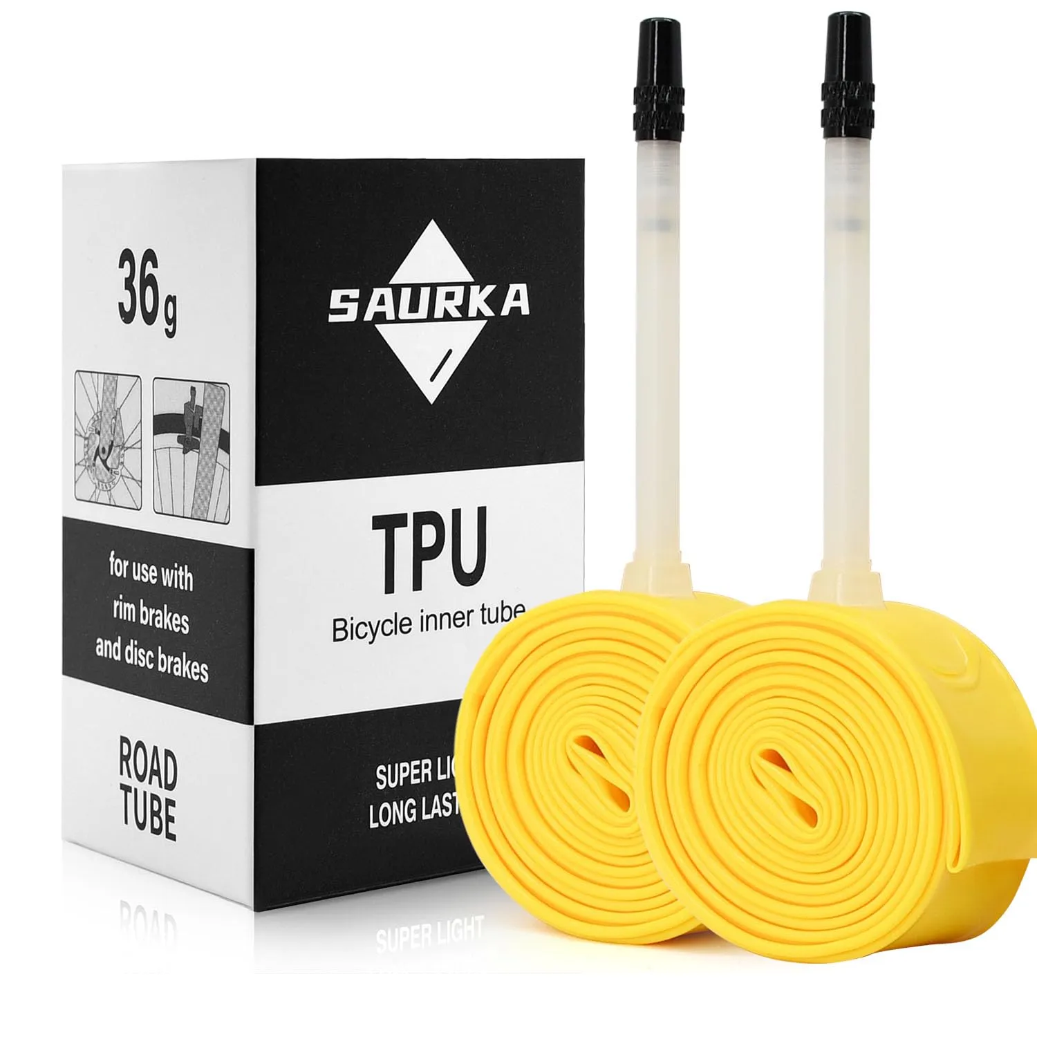 TPU Inner Tube Ultralight 36g for Road Bike 700x18-32c with 60MM Presta Valve - 1/2 PCS