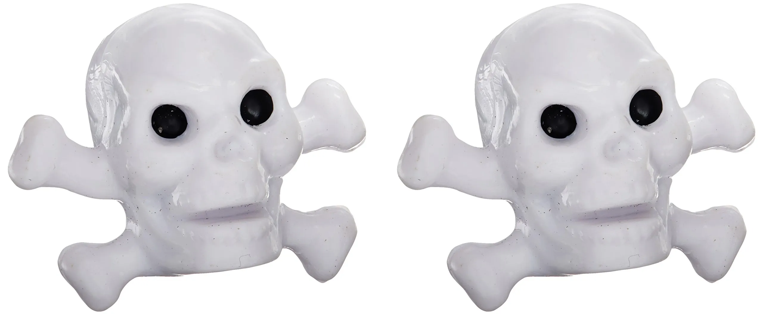 TRICK TOPS Skull/Bone CP Valve Caps - White Color, 1-Pack, Schrader Valve, Unique Design