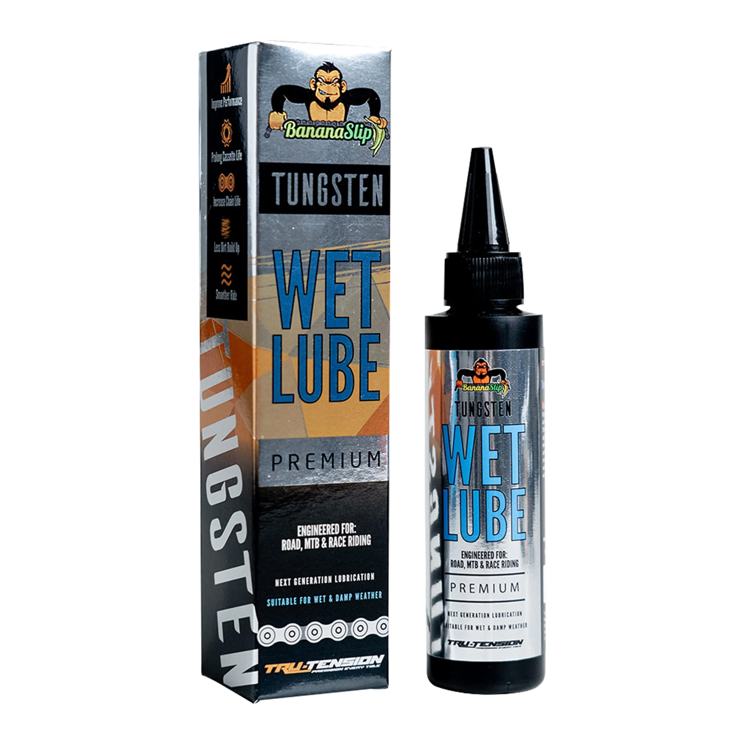 Tru Tension Tungsten Mountain Bike Wet Tube Lube 50ml - Ideal for Trek, Road, and Mountain Bikes