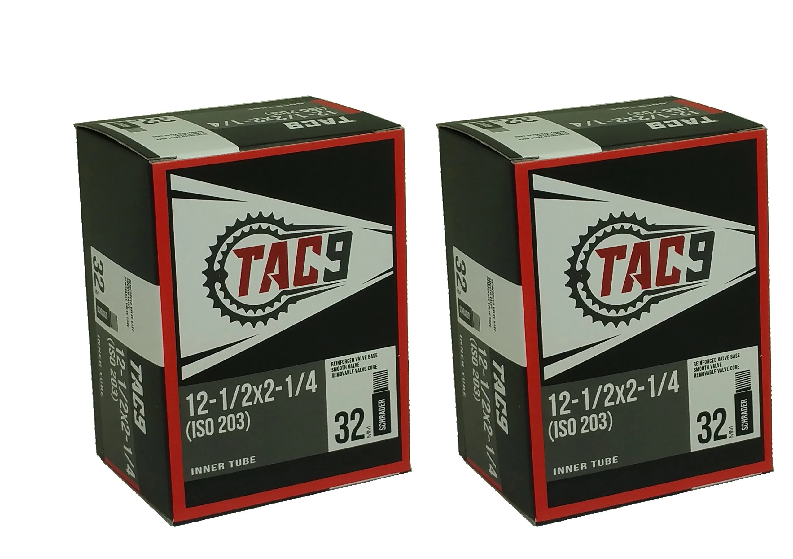 Tube 12.5' x 2.25' 32mm Schrader Valve - TAC 9 for Kids Bikes, Strollers, and Scooters