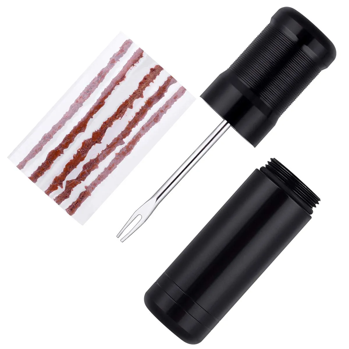 Tubeless Bike Tire Repair Kit for Road and Mountain Bikes - Includes 5 Bacon Strips and Storage Canister