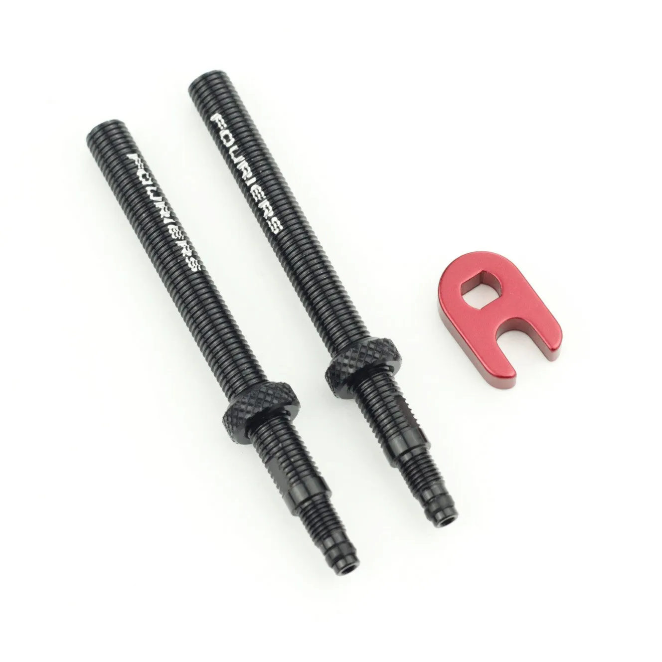 Tubeless Presta Valve Extender Kit 60mm - Pack of 2, Fits Road & MTB Bikes, CNC Aluminium