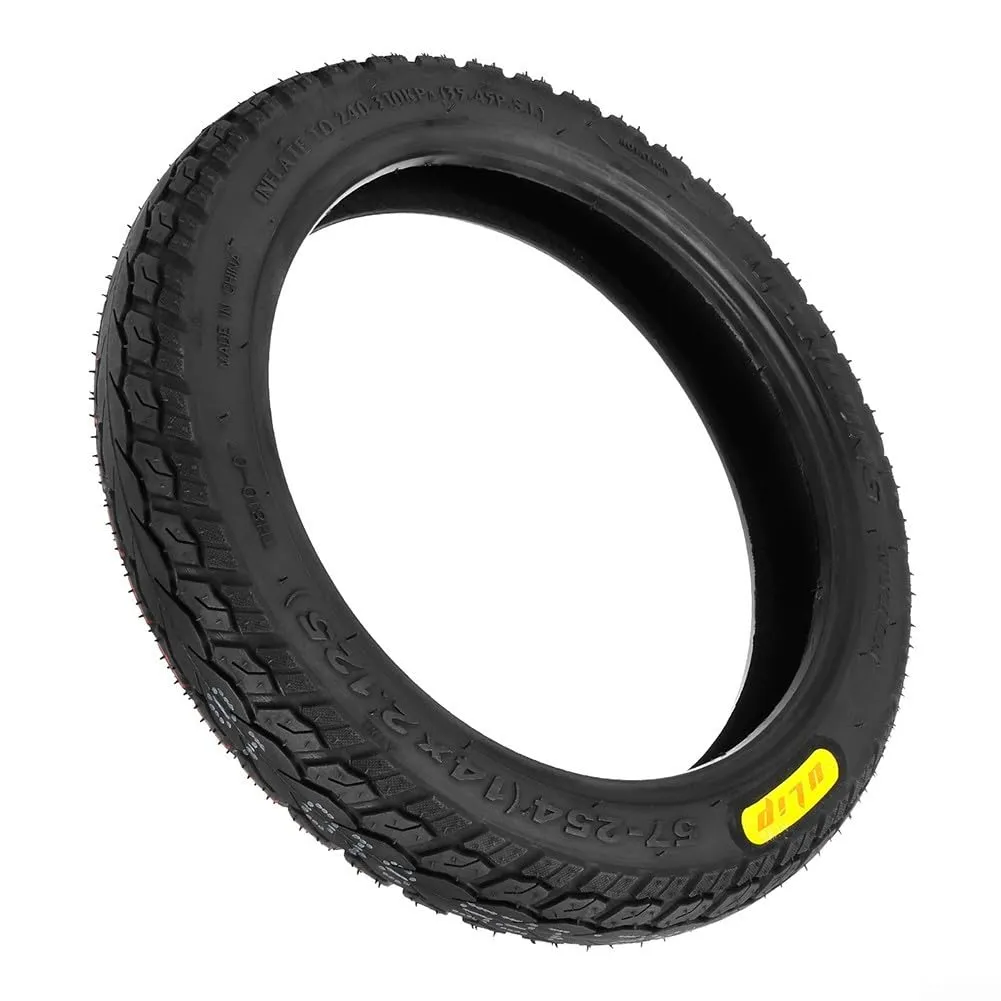 Tubeless Tire Electric Bicycle Tyre 14x2.125 for E-Bikes, 920g Lightweight, Durable Rubber