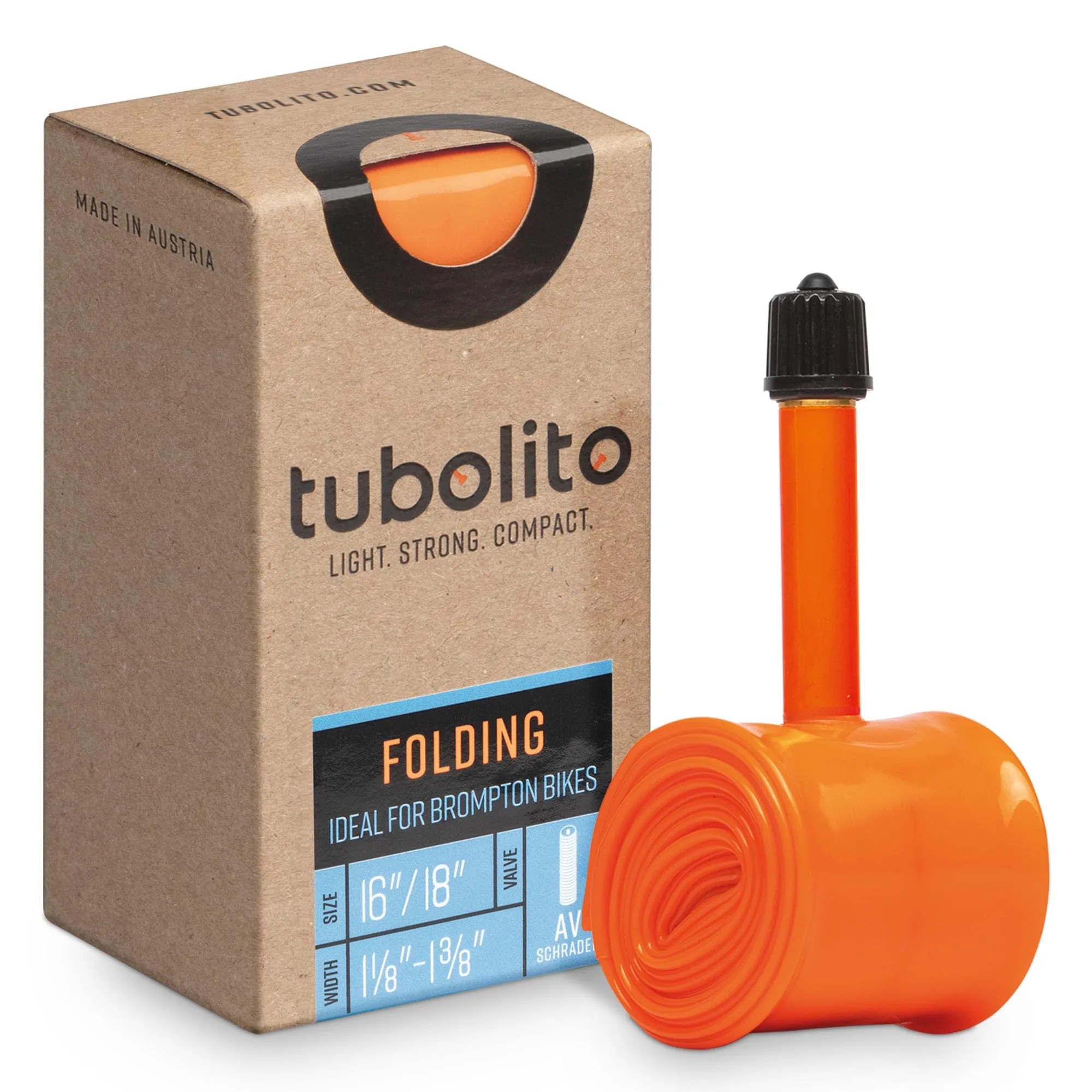 Tubolito Tubo-Foldingbike Lightweight TPU Inner Tube for 16', 18', 20' Bikes - Eco-Friendly