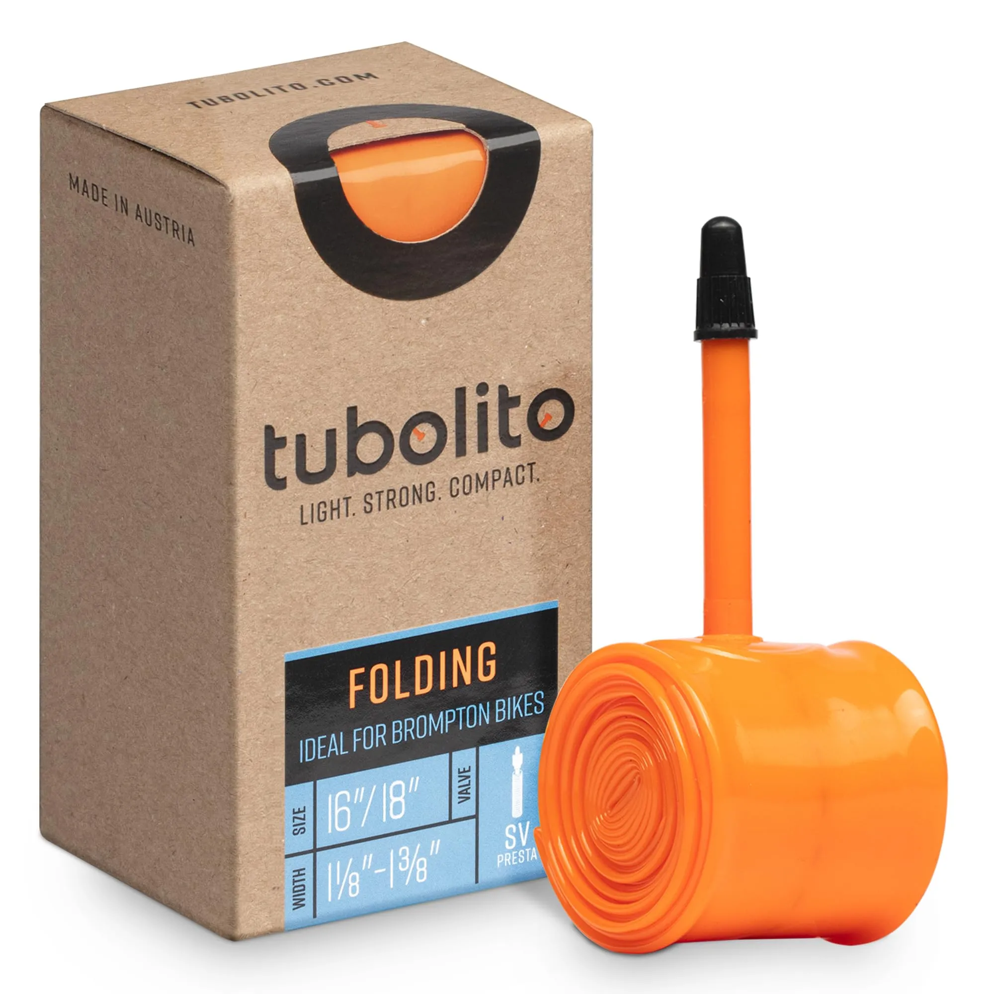Tubolito Tubo-Foldingbike Lightweight TPU Inner Tube for 16', 18', 20' Folding Bicycles