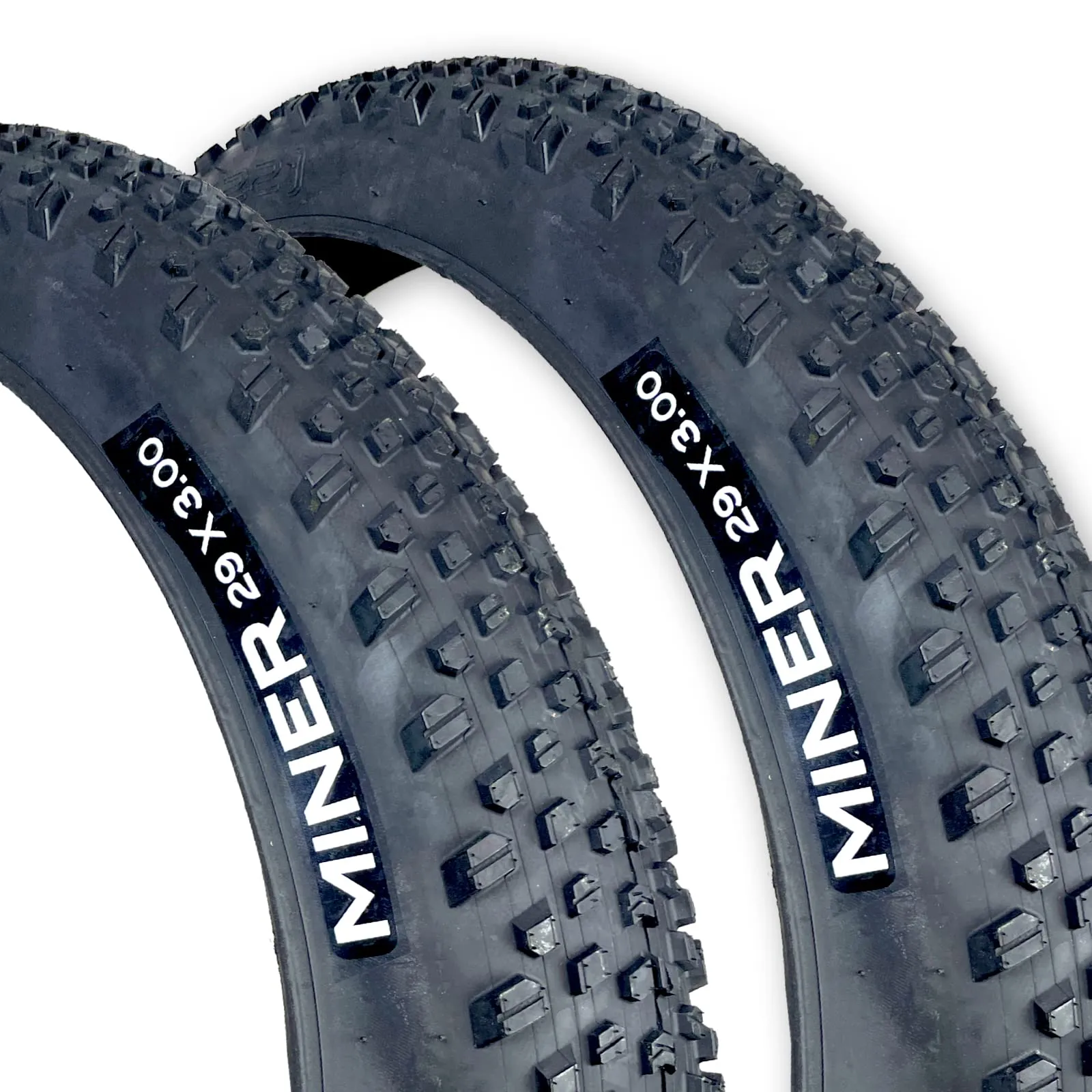 Two Duro Miner 29x3.0 Mountain Bike Tires - Great Traction, Fast Rolling, Folding Bead