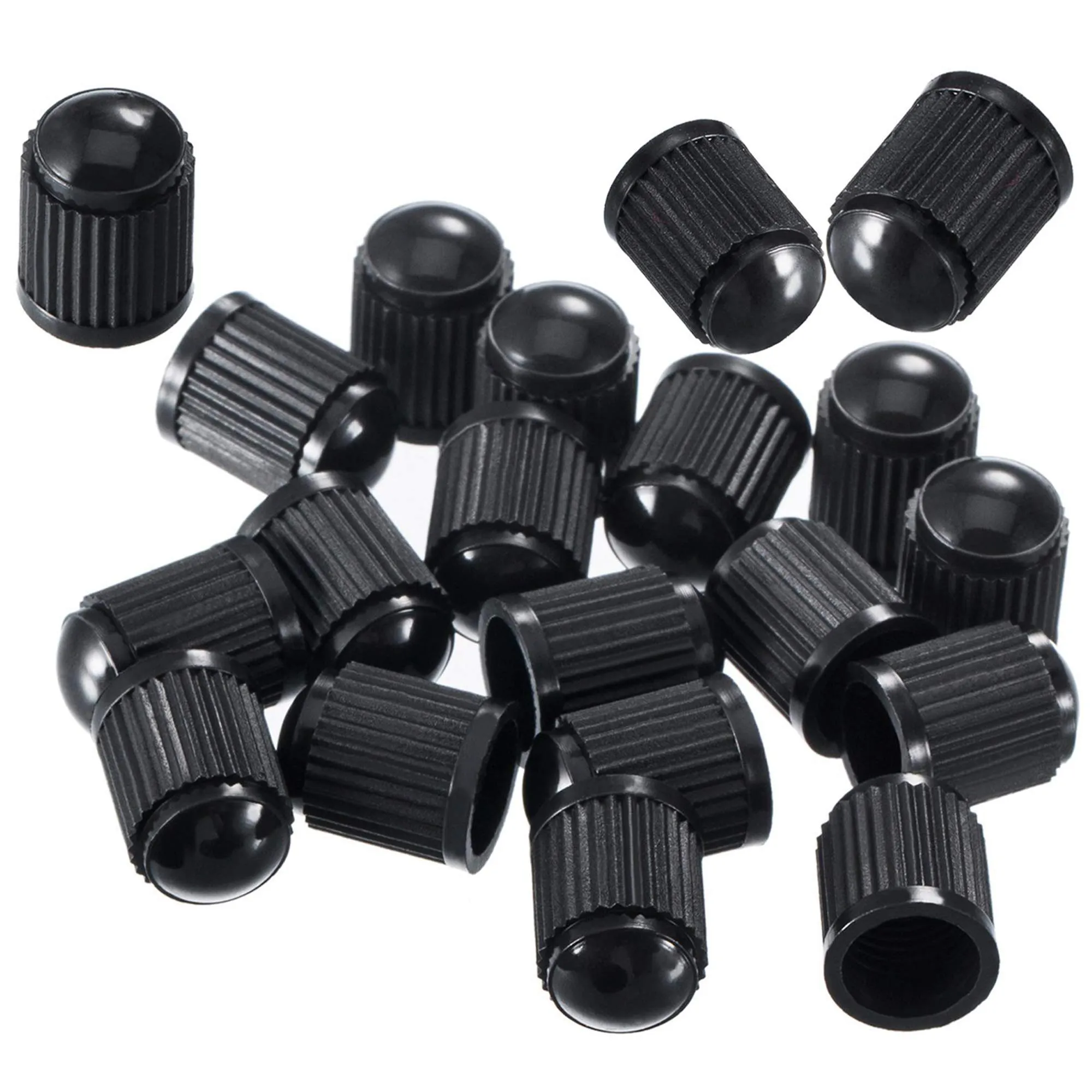 UA Crafts 25 Pack Tyre Valve Dust Covers - Durable Plastic Tire Caps for Cars, Bikes, and Trucks