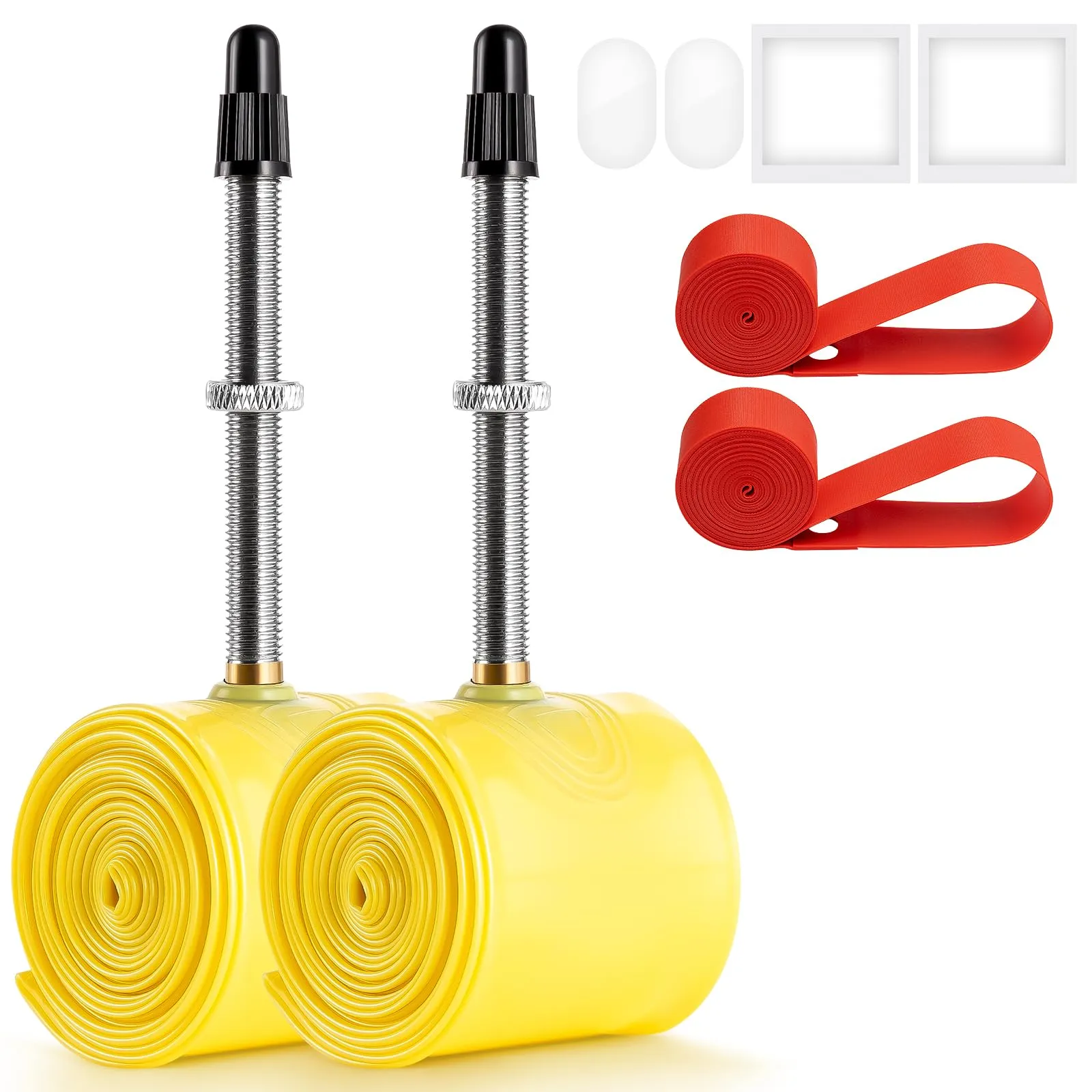 Ultralight 700C TPU Tire Tubes 700x23/28C FV60mm Presta Valve with Rim Strips for Eco-Friendly Cycling