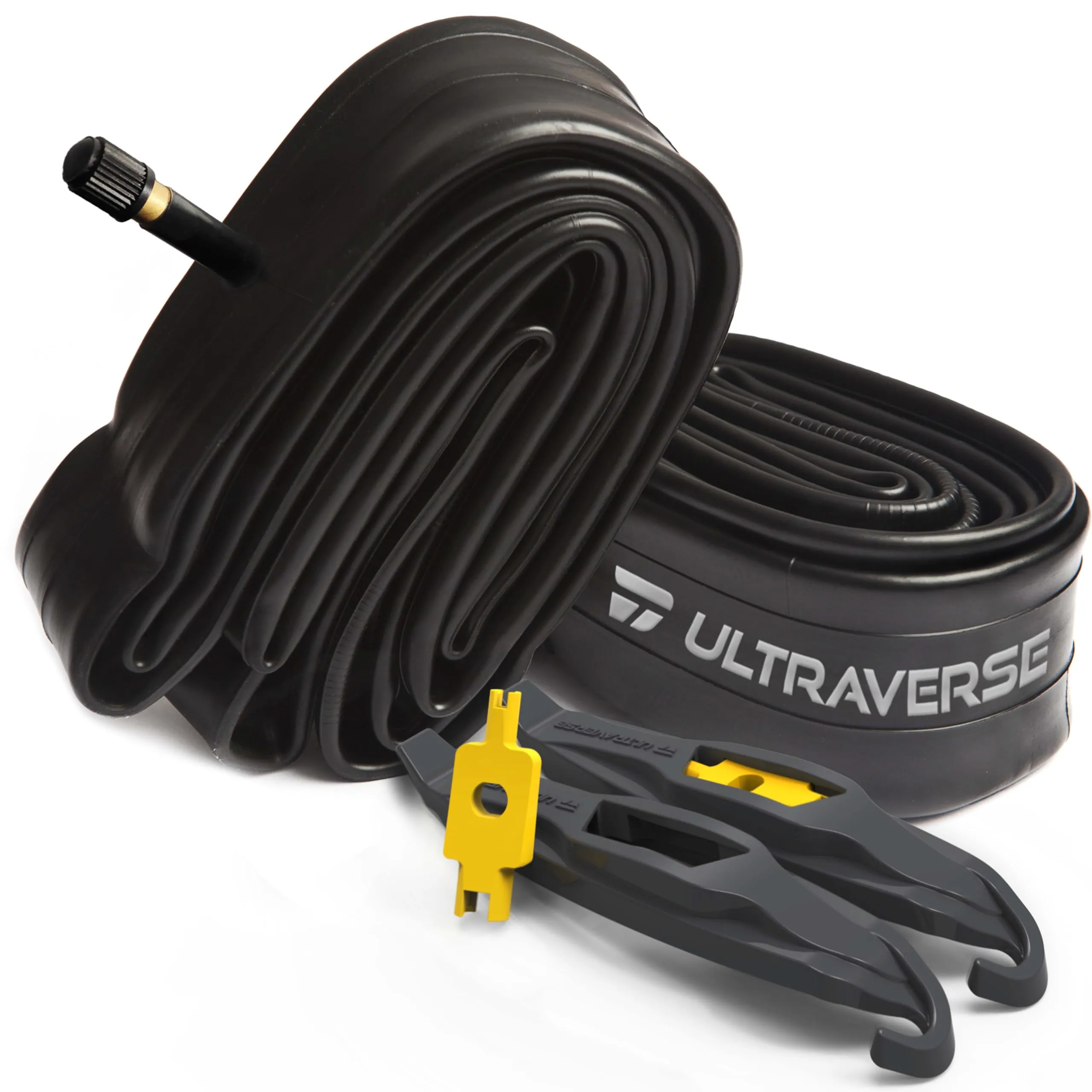 Ultraverse Bike Inner Tube Set for 24' Tires - Durable Rubber for Kids Mountain & City Bikes
