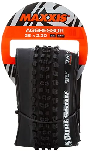 Unisex MAXXIS Aggressor 26x2.3' Dual Compound EXO/TR Folding Cycling Tire