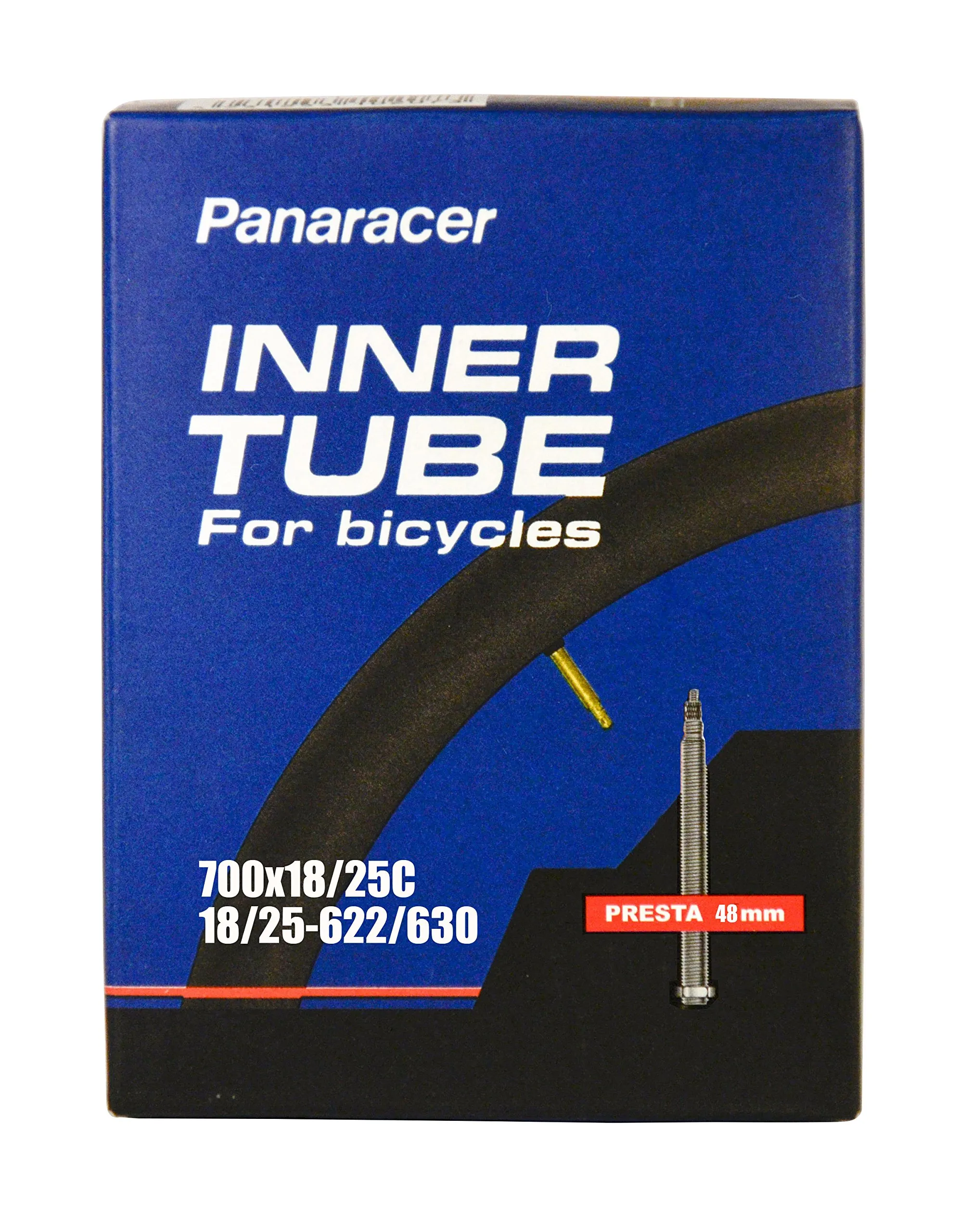 Unisex Premium 700c Inner Tube by Panaracer - 700 x 18/25C, Black, Multiple Valve Lengths