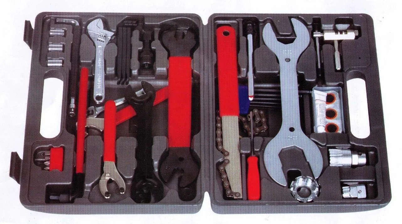 Universal Home Mechanic's 44-Piece Bicycle Tool Kit Set with Quality Carrying Case