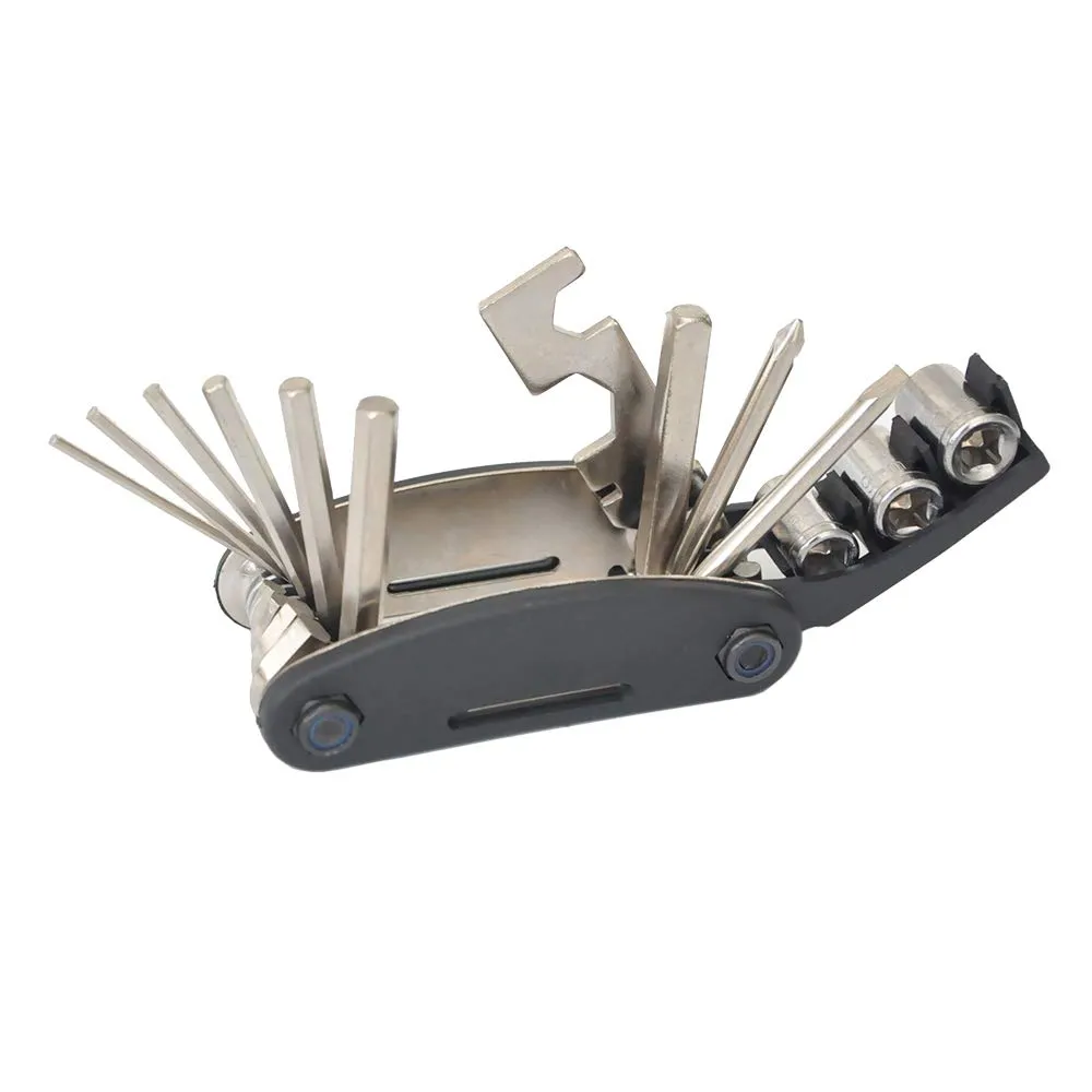 UPANBIKE 15 in 1 Multi Functional Bike Repair Tool Kit for Road and Mountain Bikes, Portable Design