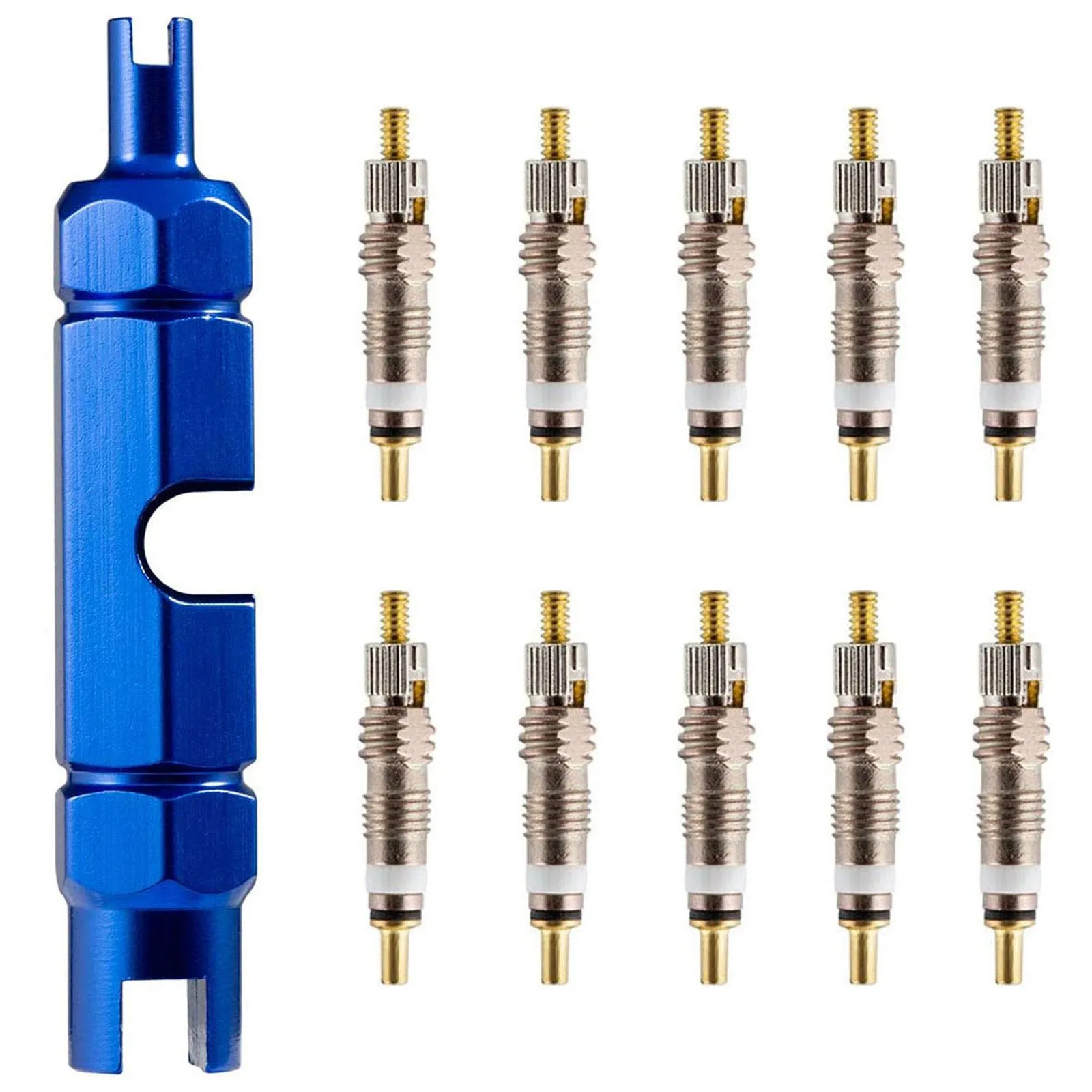 Valve Core Remover Tool Kit for Bikes - Brass Presta Valve Core - Multi-Function Compact Tool