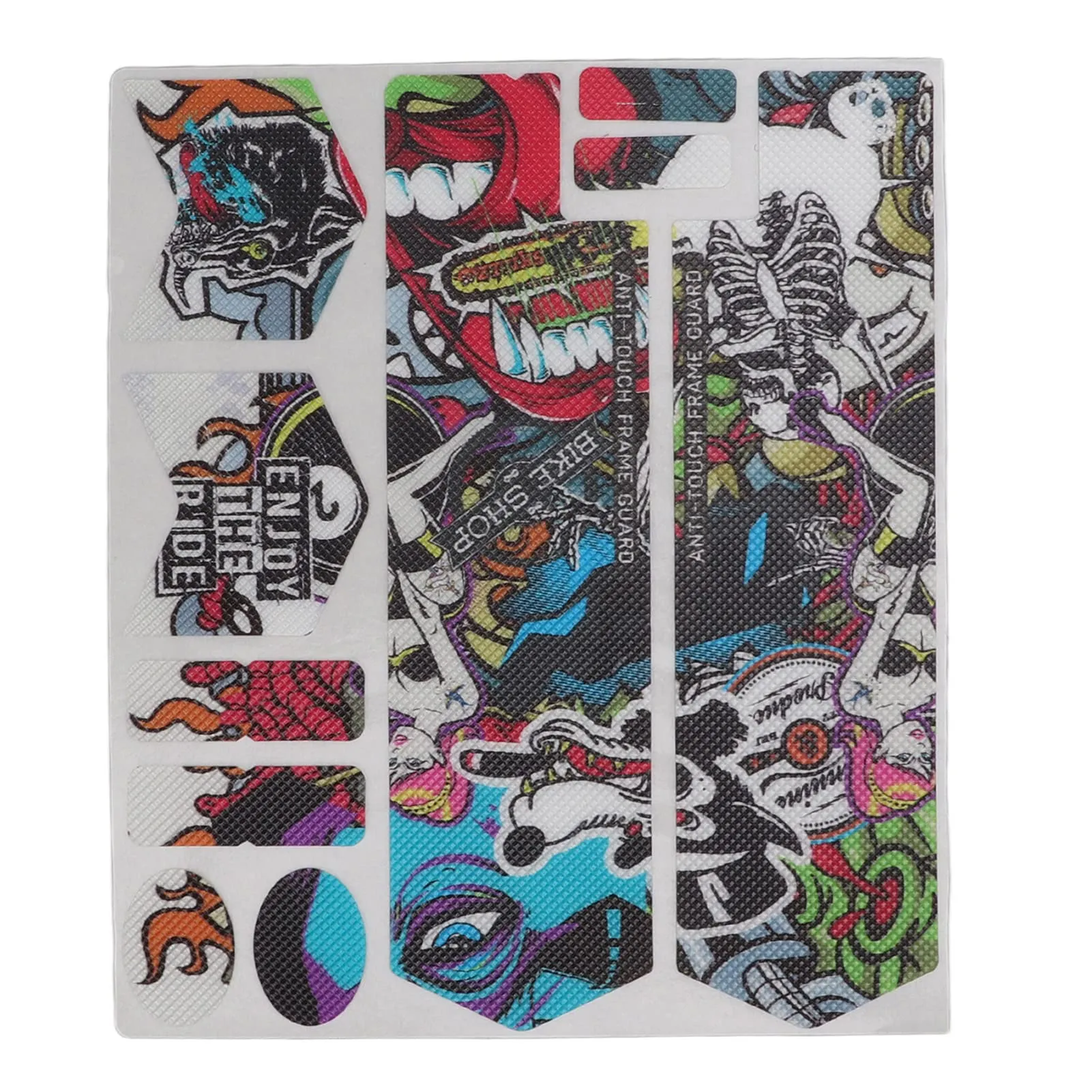 VBESTLIFE Scratch Resistant PVC Front Fork Sticker for Mountain and Road Bikes - Graffiti Design