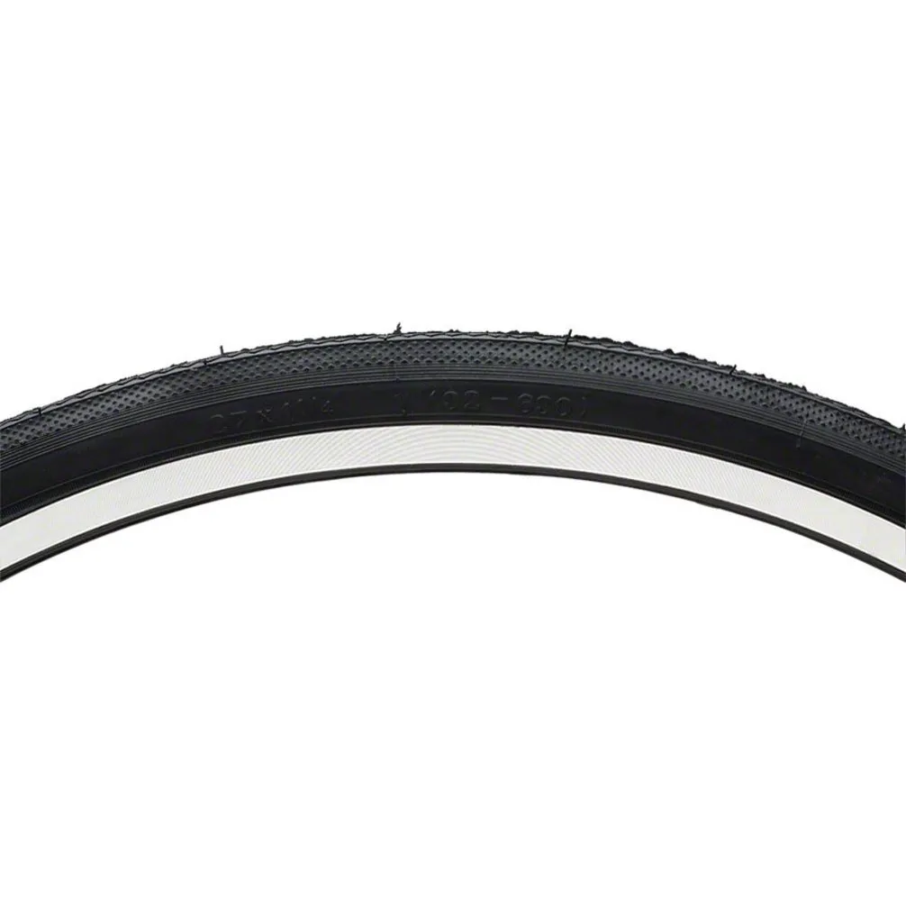 Vee Rubber 27x1 1/4 Wire Bead Semi Smooth Tire - Durable Black Road Tire for Easy Handling