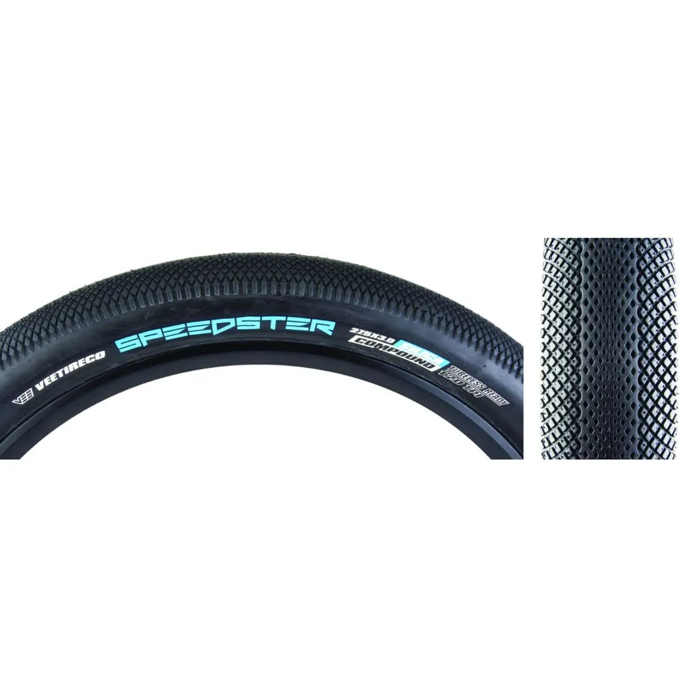 VEE Speedster 27.5x3.0 BK/BK Fold Tires for High Performance BMX and Urban Riding