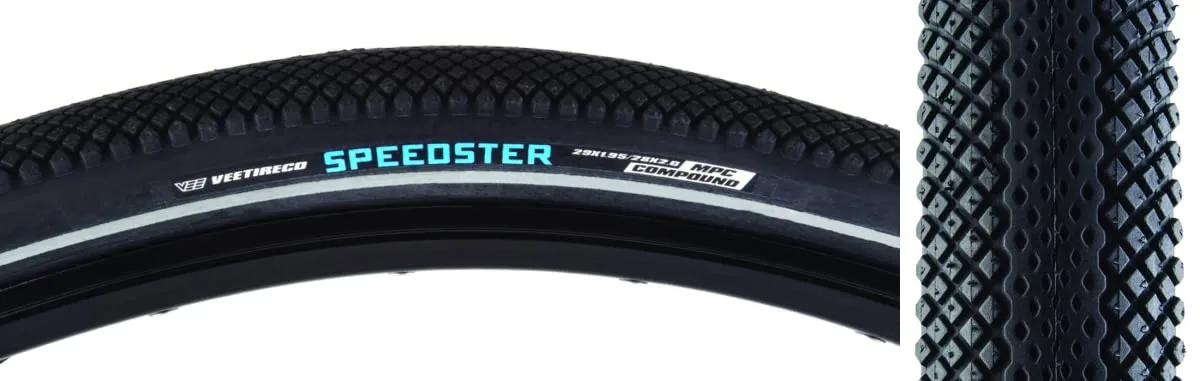 VEE Speedster 29x1.95 Tires - High-Performance BMX, Dirt Jumping, Urban Riding, Black/Black