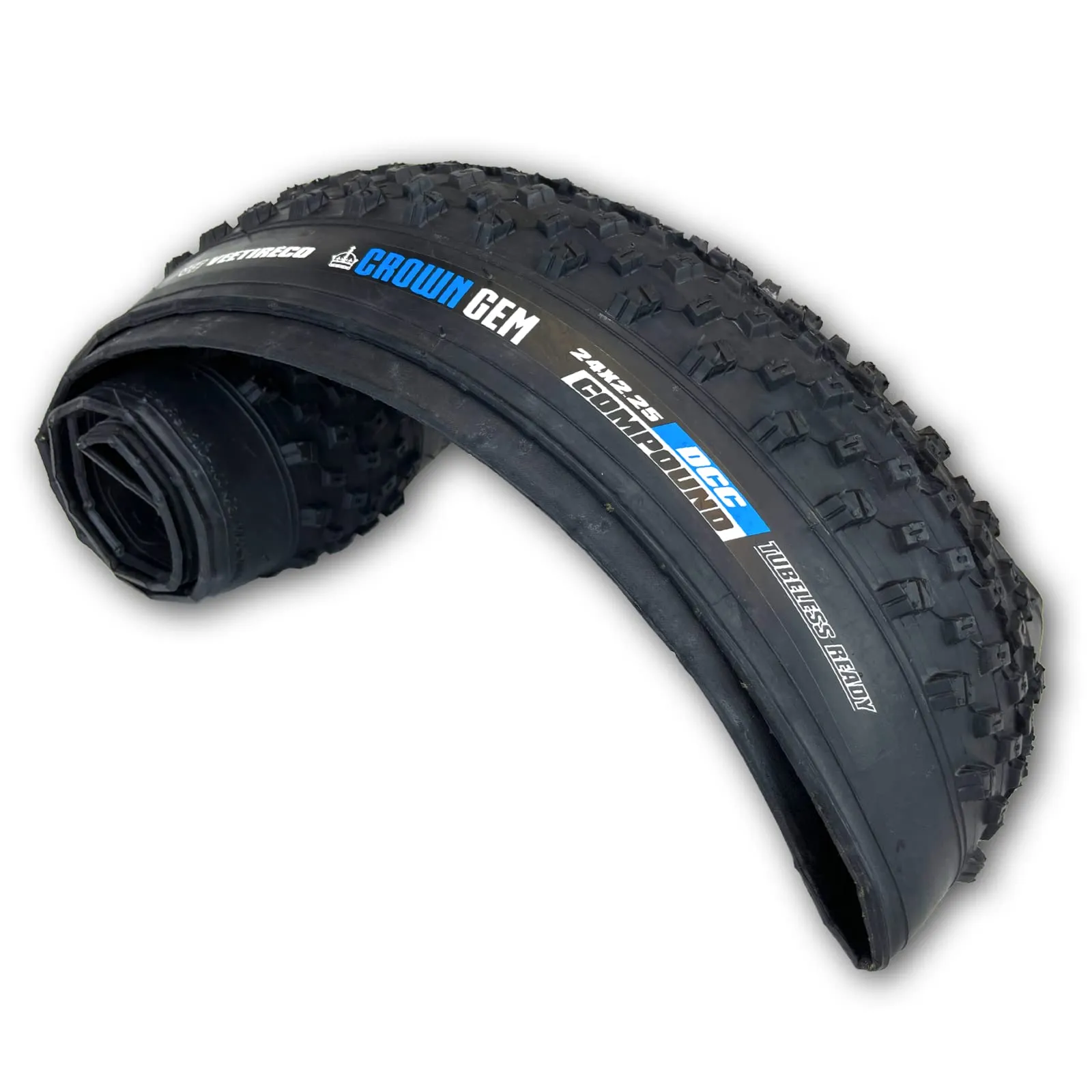 Vee Tire Crown GEM 24x2.25 Folding Bead Bike Tire - Tubeless Ready, Dual Compound, 700g