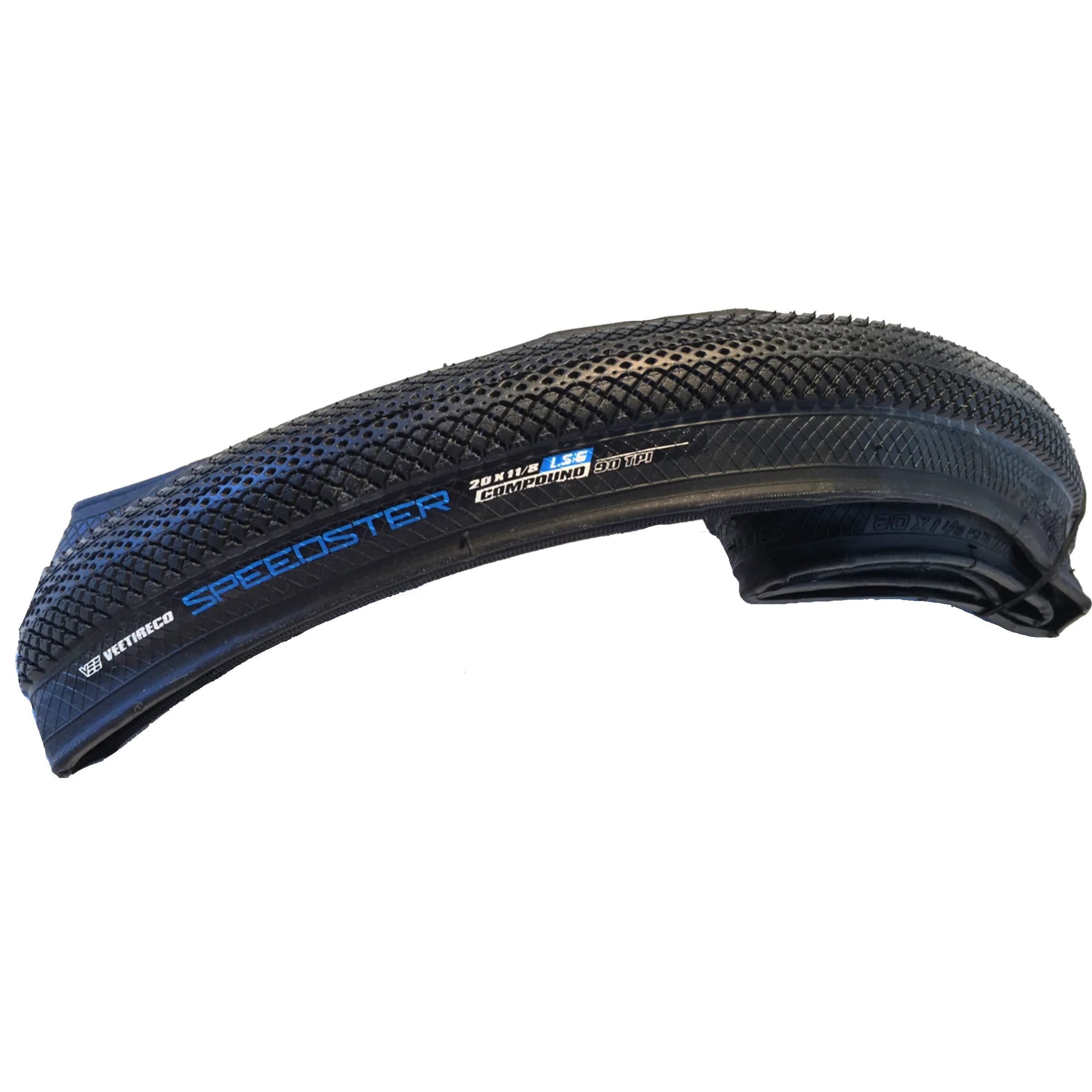 VEE Tires VEE Speedster 20x1-1/8 Black Foldable Bike Tire - Durable, Lightweight, High Performance