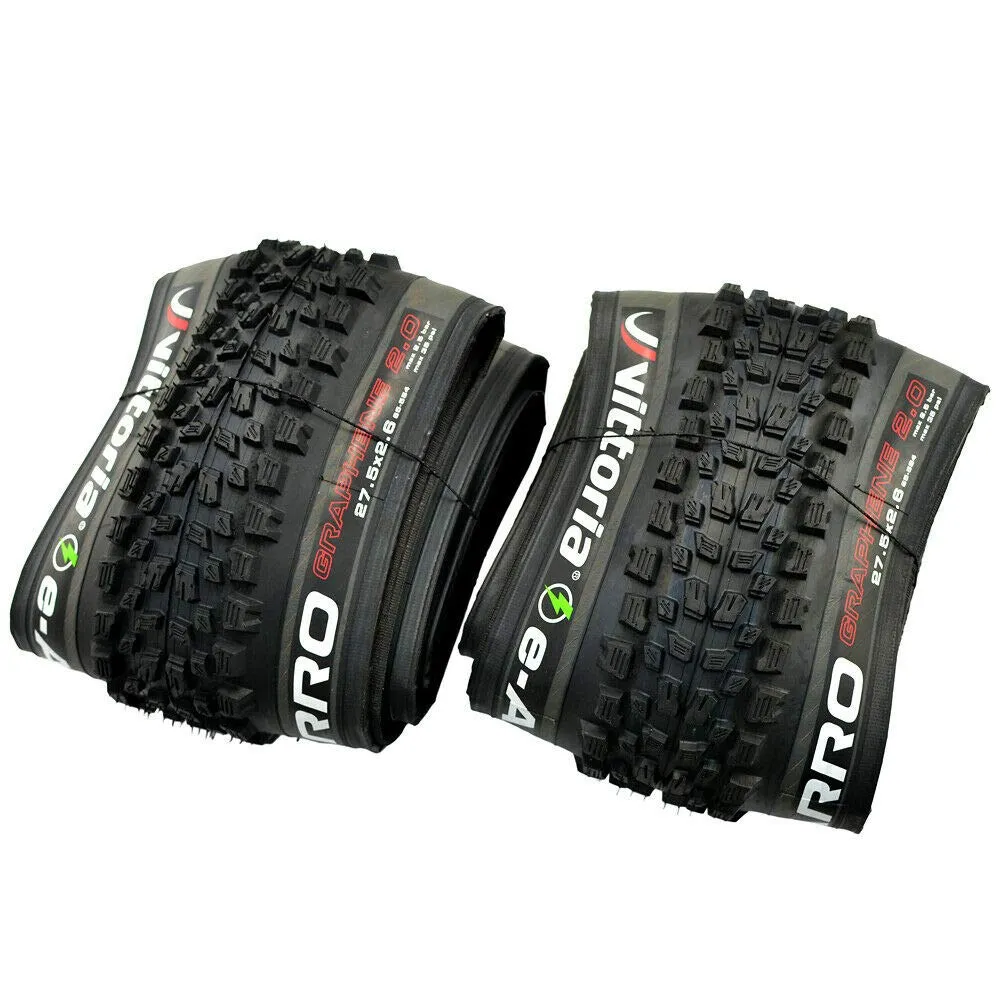 Vittoria E-AGARRO G2.0 27.5x2.6 4C TNT Trail Folding E-MTB Tire, 2 Tires, Clincher, 120 TPI