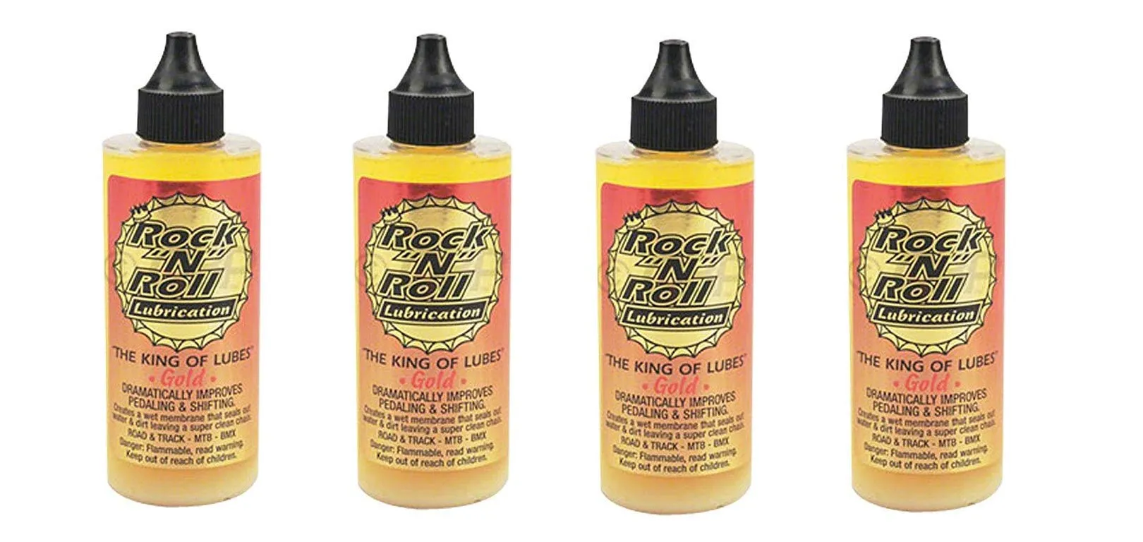 WASOTO 135816 Gold Chain Lubricant 4-Ounce Pack for Bikes - All-Purpose Lube for Smooth Performance