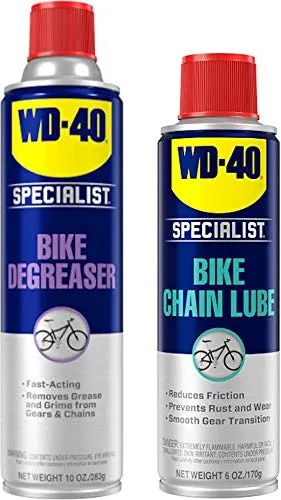 WD-40 Bike Maintenance Bundle - Degreaser & Lubricant for All Conditions, Professional-Grade Care