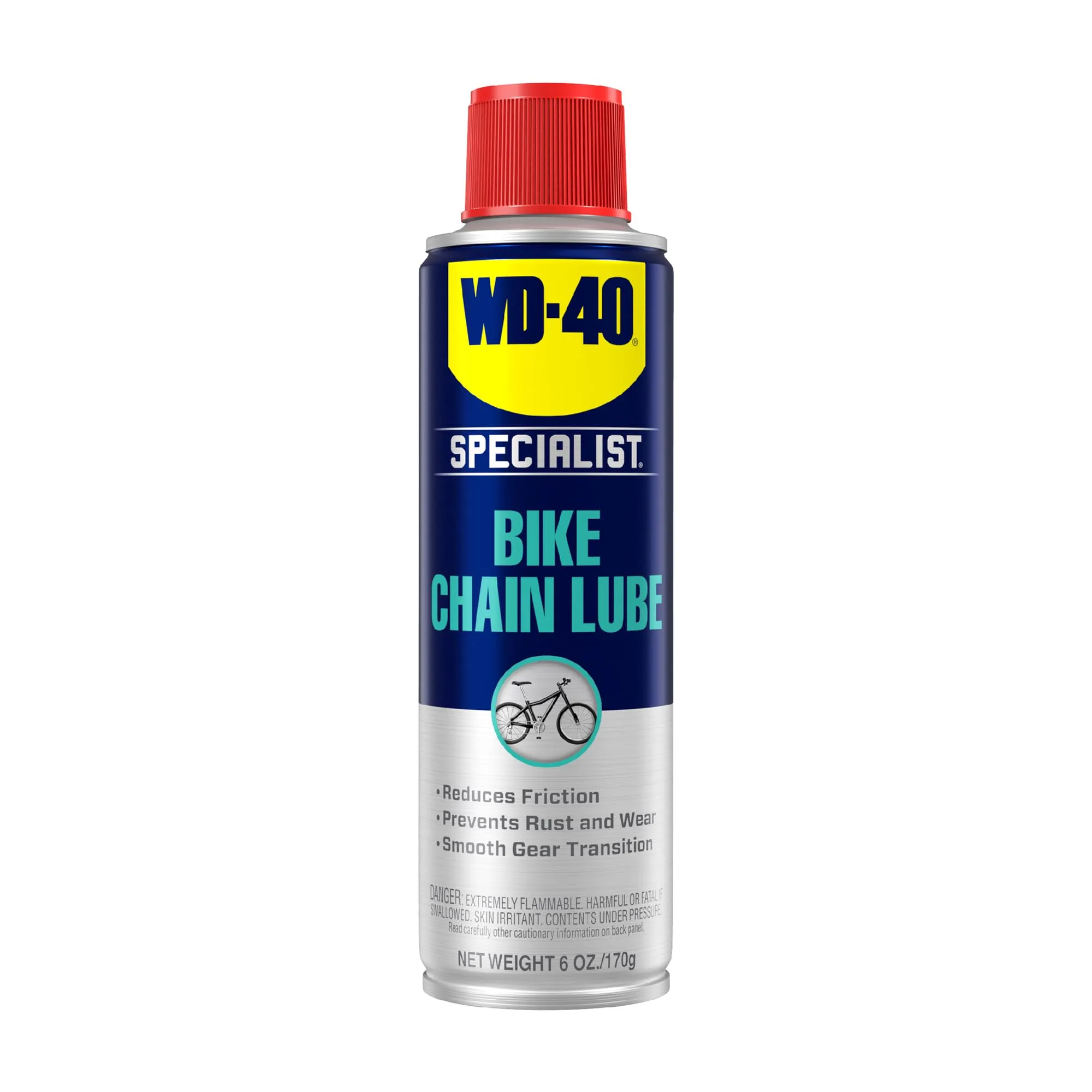 WD-40 Specialist Bike Chain Lube, 6 OZ - High-Performance Chain Lubricant for All Conditions