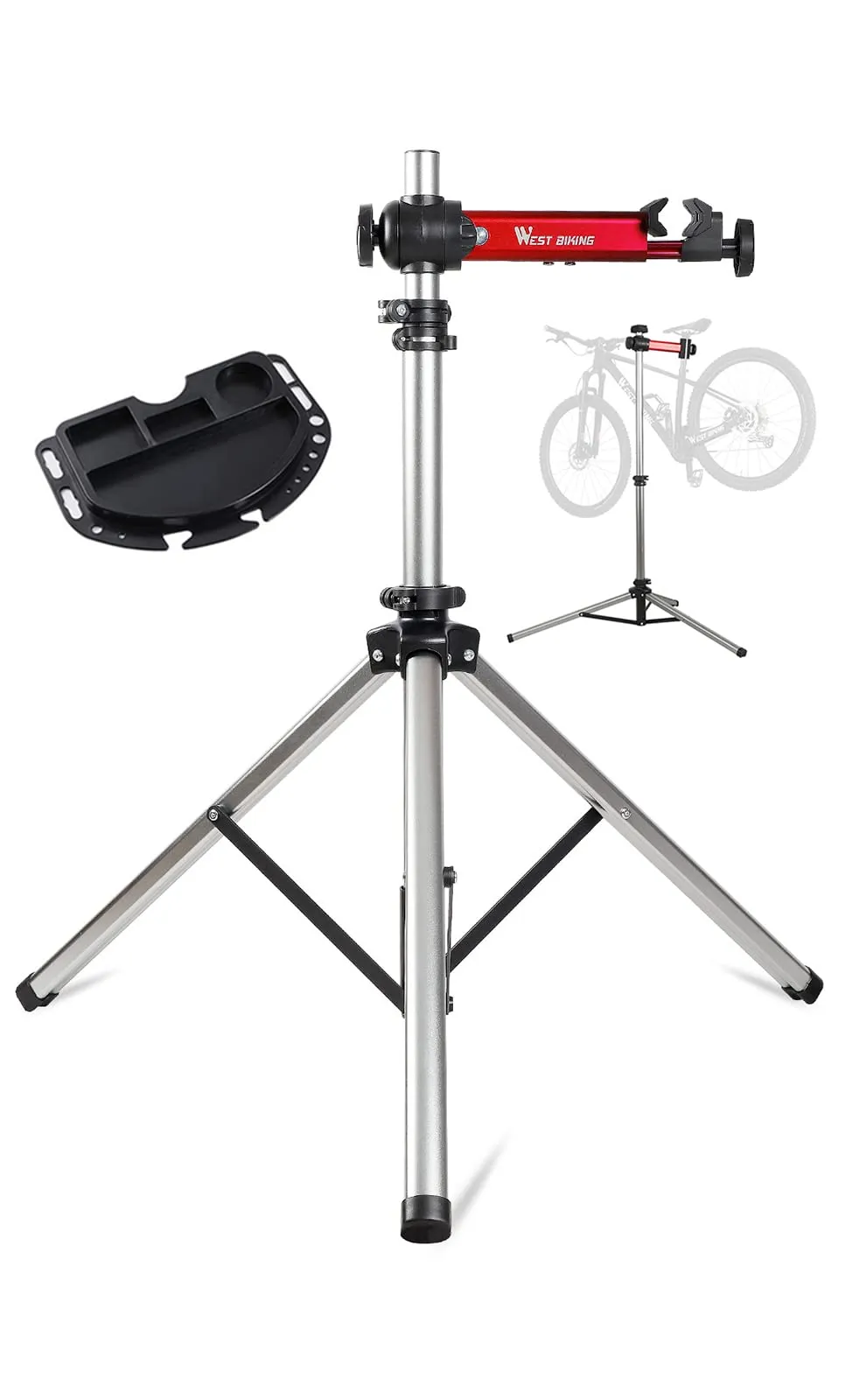 West Biking Adjustable Foldable Bike Repair Stand - Lightweight 85 lbs Capacity, Tripod Design