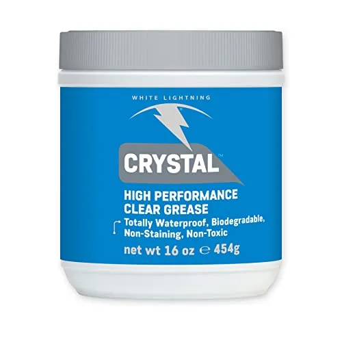 White Lightning Crystal Grease 1lb Tub - Waterproof, Non-Staining, Safe for Carbon, Ultimate Performance