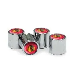 WinCraft Chicago Blackhawks Valve Stem Caps - Set of 3 - Durable and Stylish for Every Fan