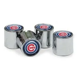 WinCraft Chicago Cubs Chrome Valve Stem Caps - Stylish, Durable, Decorated USA - Set of 3