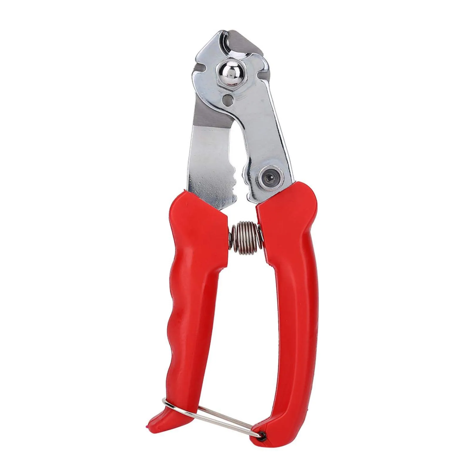 Wire Cutter Multi-Function Brake Cable Cutter in Silver & Red, Ergonomic Handle, Lightweight Design