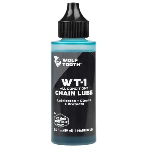 Wolf Tooth WT-1 Chain Lube 2 oz - Synthetic Lubricant for All Conditions, Cleans & Protects Chains