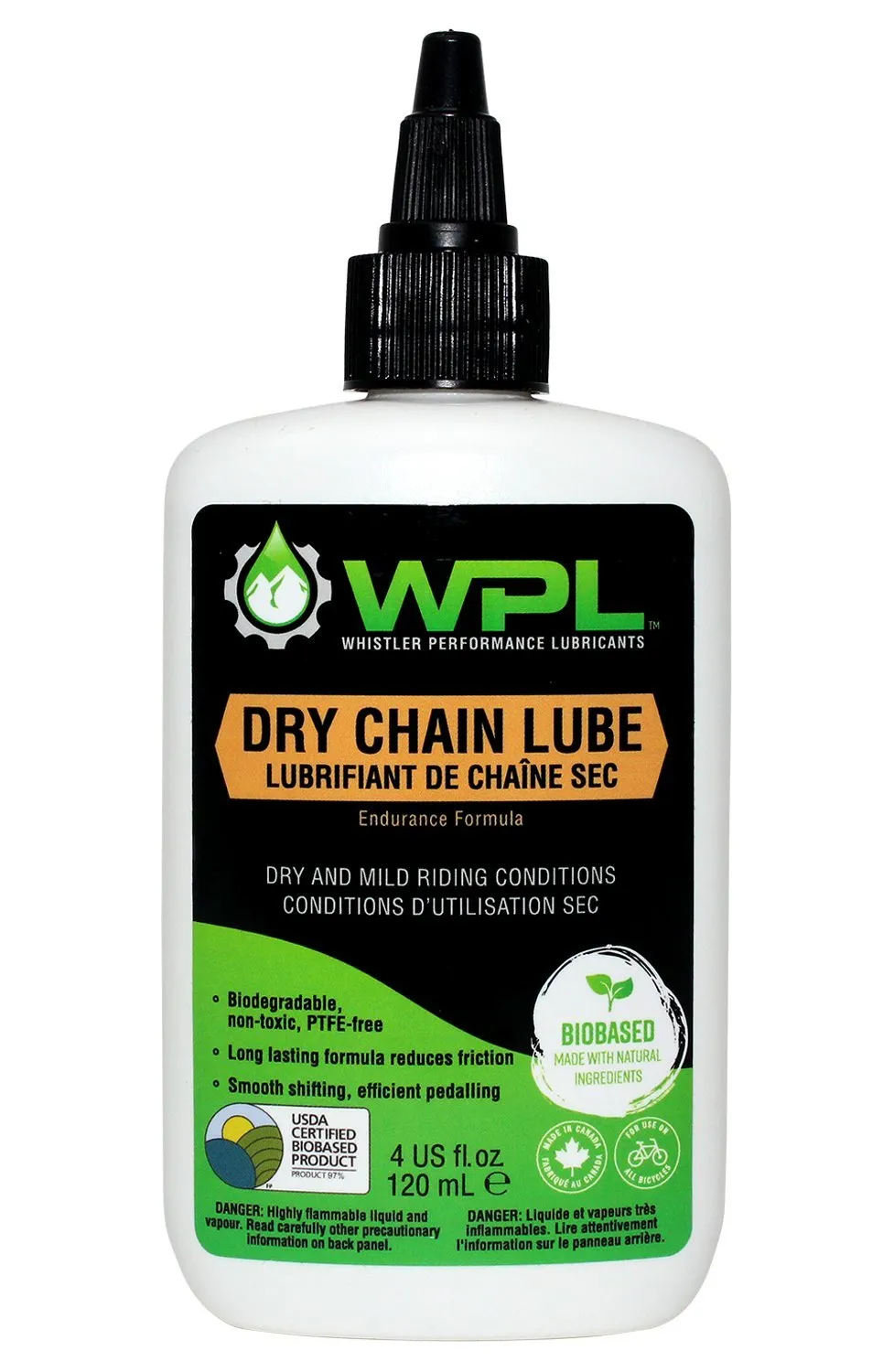 WPL Dry Chain Lube 120ml - Eco-Friendly Bike Chain Lubricant for Mountain and Road Bikes