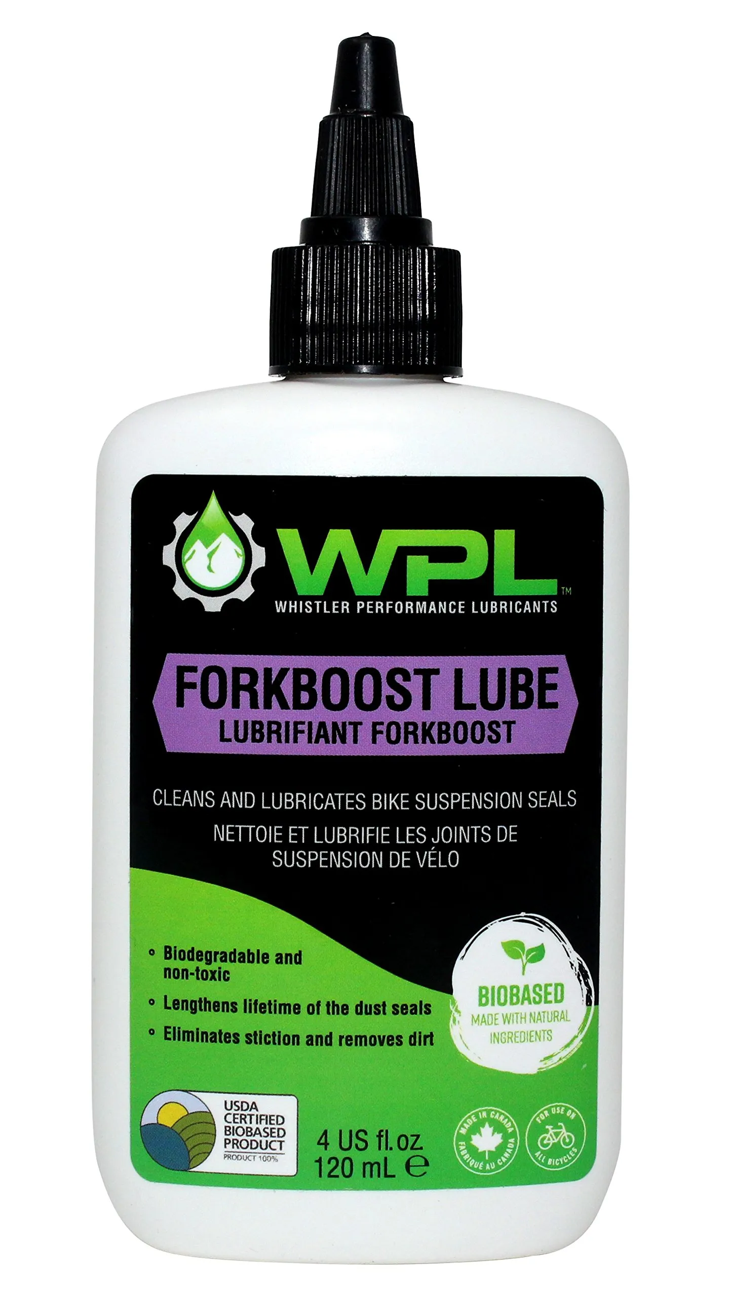 WPL Forkboost Lube - Premium Bike Lubricant for Mountain Bike Forks and Shocks - 4 oz