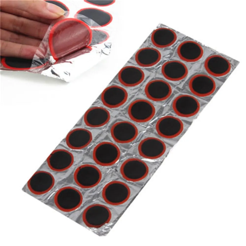 WSERE 96 Pieces Heavy Duty Rubber Bike Tire Patch Kit - 25mm Patching Repair for Tubes & More