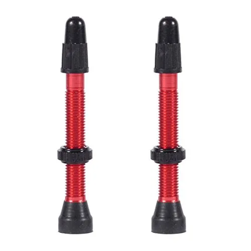 WTB Aluminum TCS Presta Valve 34mm - Anodized Red/Black/Blue, Lightweight, Pack of 2