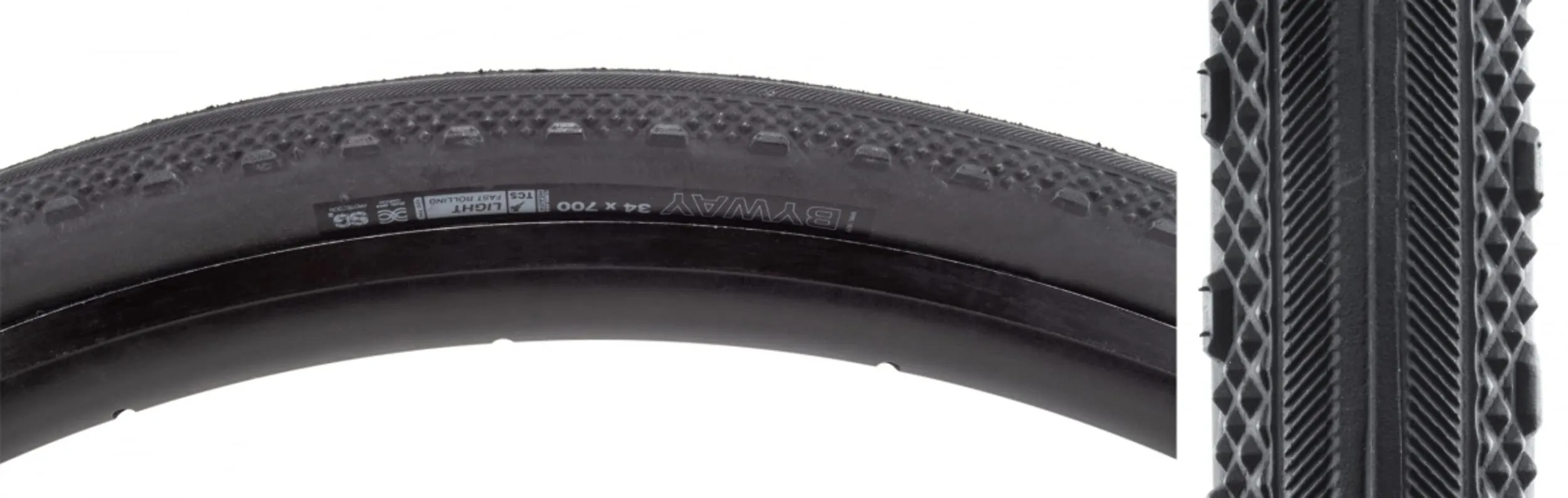 WTB Byway 34 x 700 TCS Light/Fast Rolling Tire - Dual DNA SG2 Protection, 120tpi Tubeless Bead