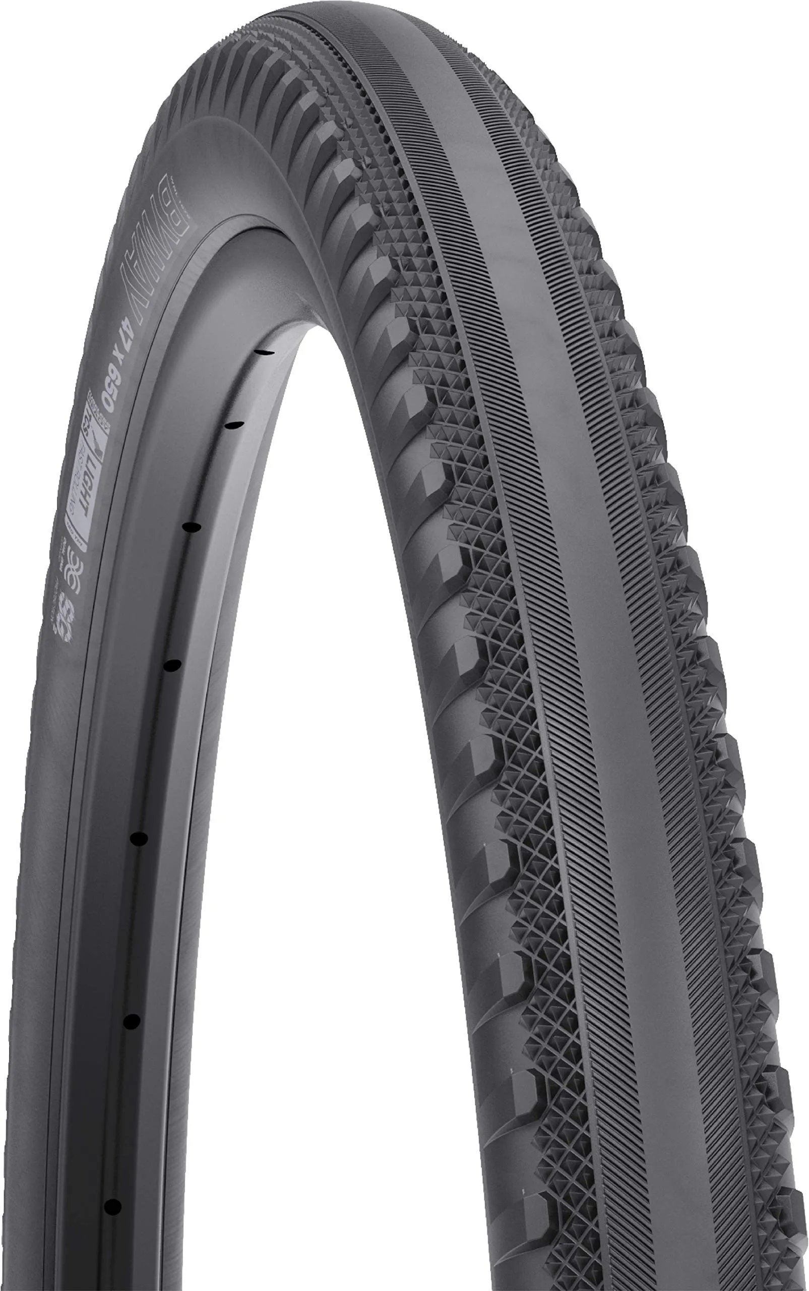 WTB Byway 47 x 650 TCS Light/Fast Rolling Dual DNA SG2 Tire - Black - High-Volume Grip