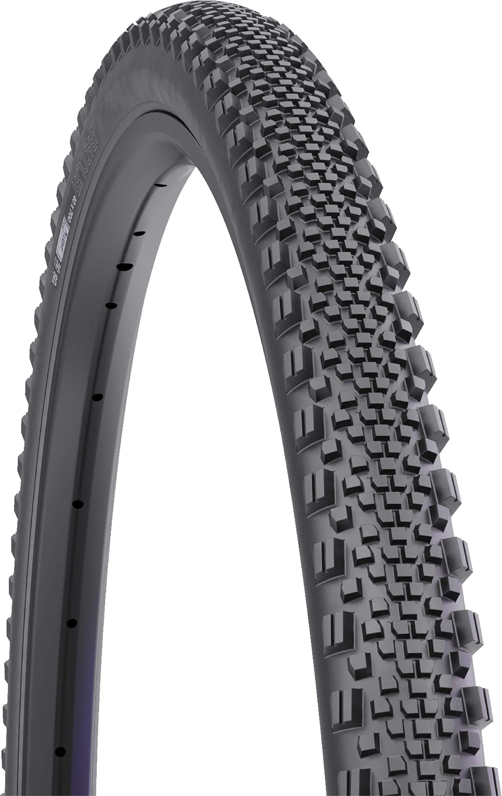 WTB Raddler 40 x 700 TCS Light/Fast Rolling Tire - 120tpi Dual DNA SG2 for Gravel Bikes, Black