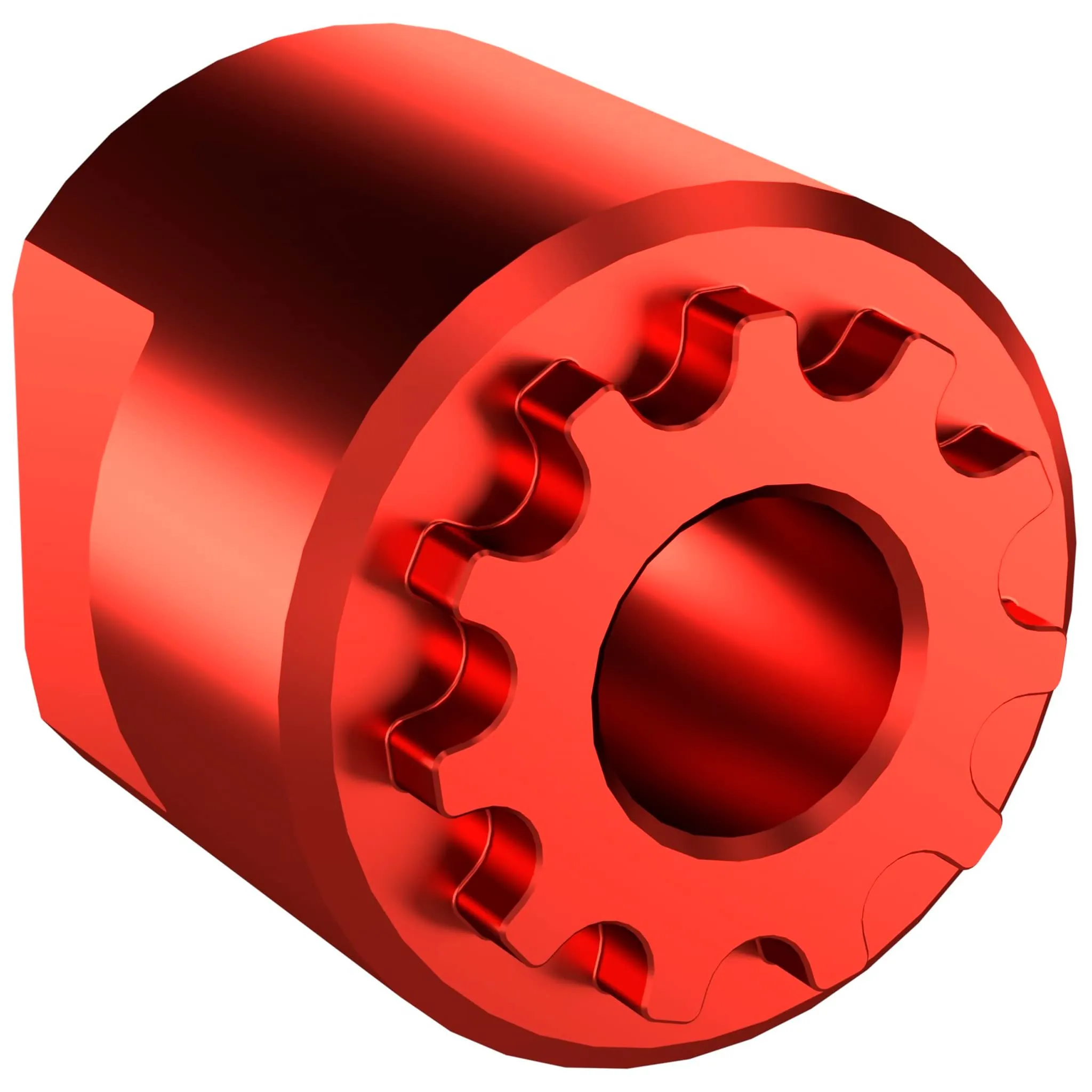 XTR Cap Driver Tool for Shimano Crank Arms - Precision Machined Aluminum, Anodized Red