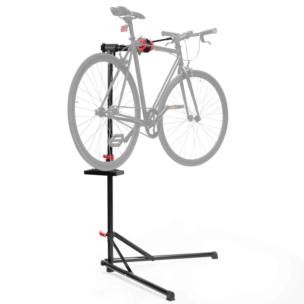 XtremepowerUS Foldable Bike Repair Stand, Adjustable Height, Wide Compatibility for Road & Mountain Bikes
